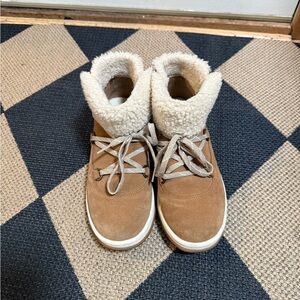 UGG Tan and Cream Fur-Lined Boots